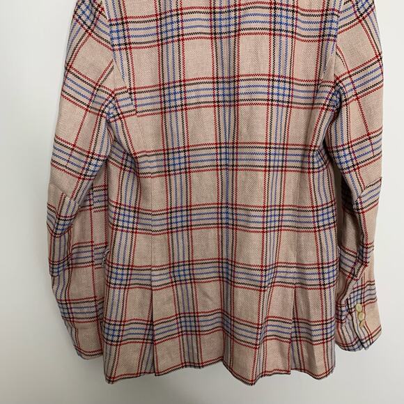 Boglioli Italy Jacket Unstructured Unlined Plaid Blazer Womens 42 IT US 6 - Picture 11 of 16